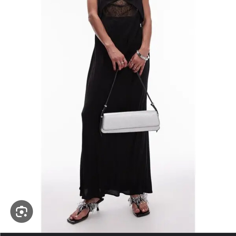 Topshop east/west silver bag